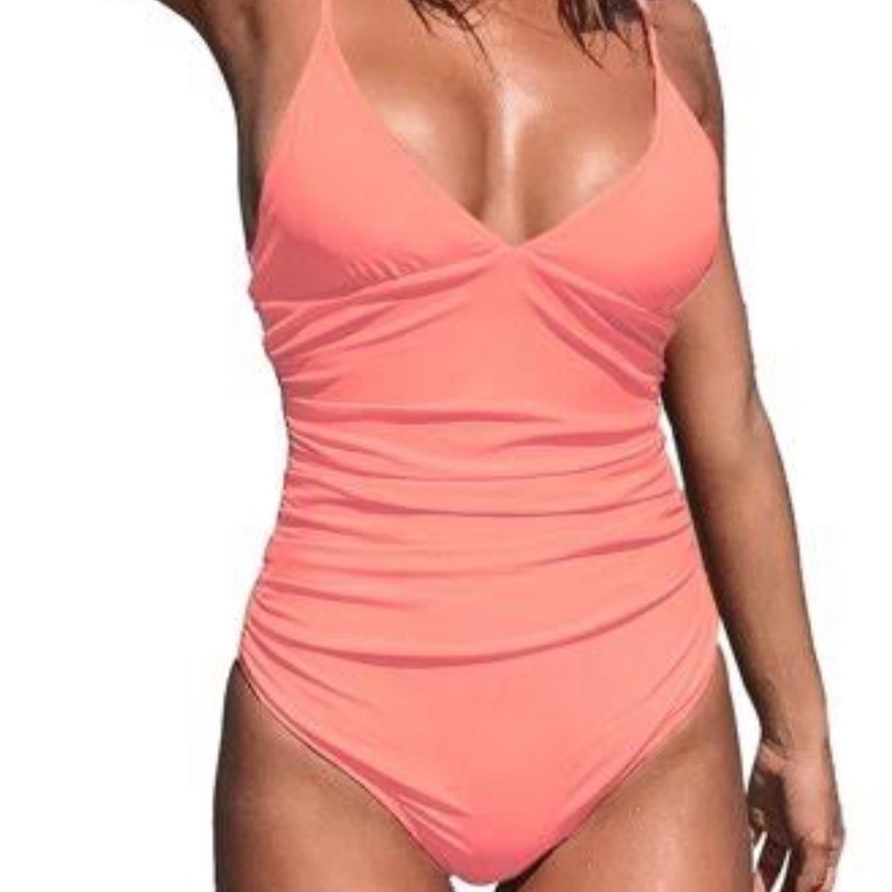 🆕Women's One Piece Swimsuit Tummy Control V Neck Bathing Suit